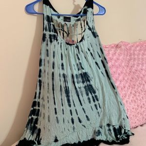 Mint and navy Free People tank top